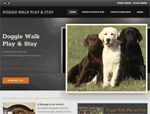 Tablet Screenshot of doggiewalkplaystay.com